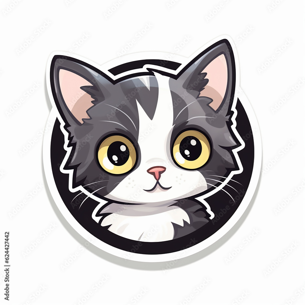 可愛い黒子猫　Cute black kitten　Generative AI