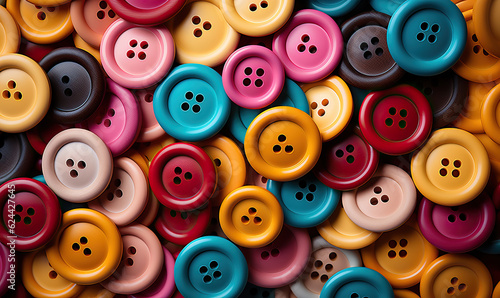 Colored background of buttons of different sizes and shapes.