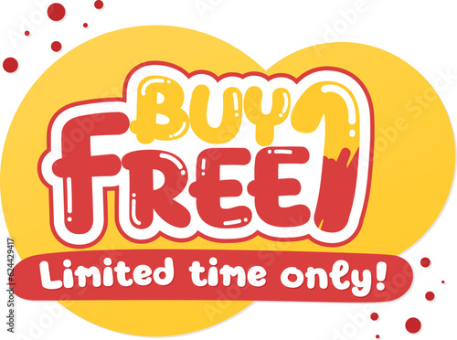 Buy one get one free sale banner