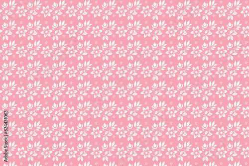 pink texture with white flowers floral background