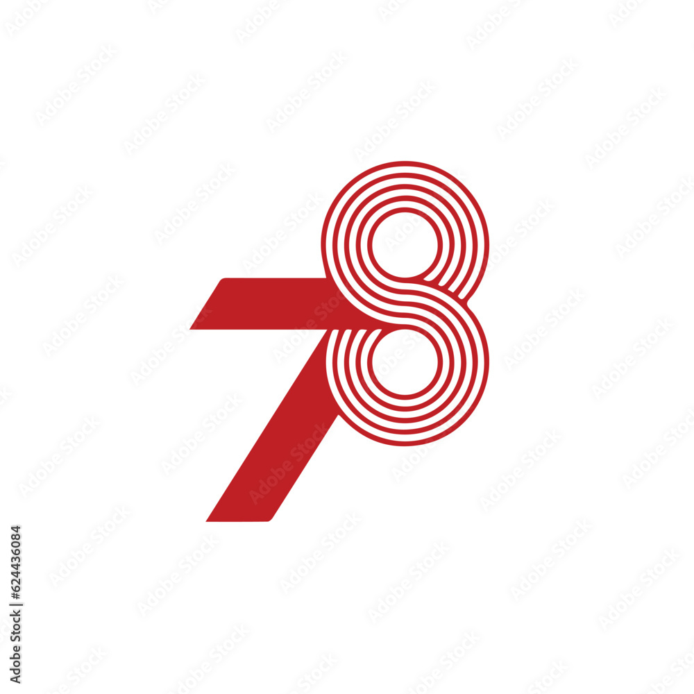 logo 78, the independence of the state of Indonesia. vector illustration logo 78, the independence of the state of Indonesia. vector illustration