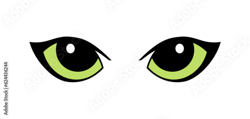 Canvas Print Animal eye green icon vector party cartoon poster