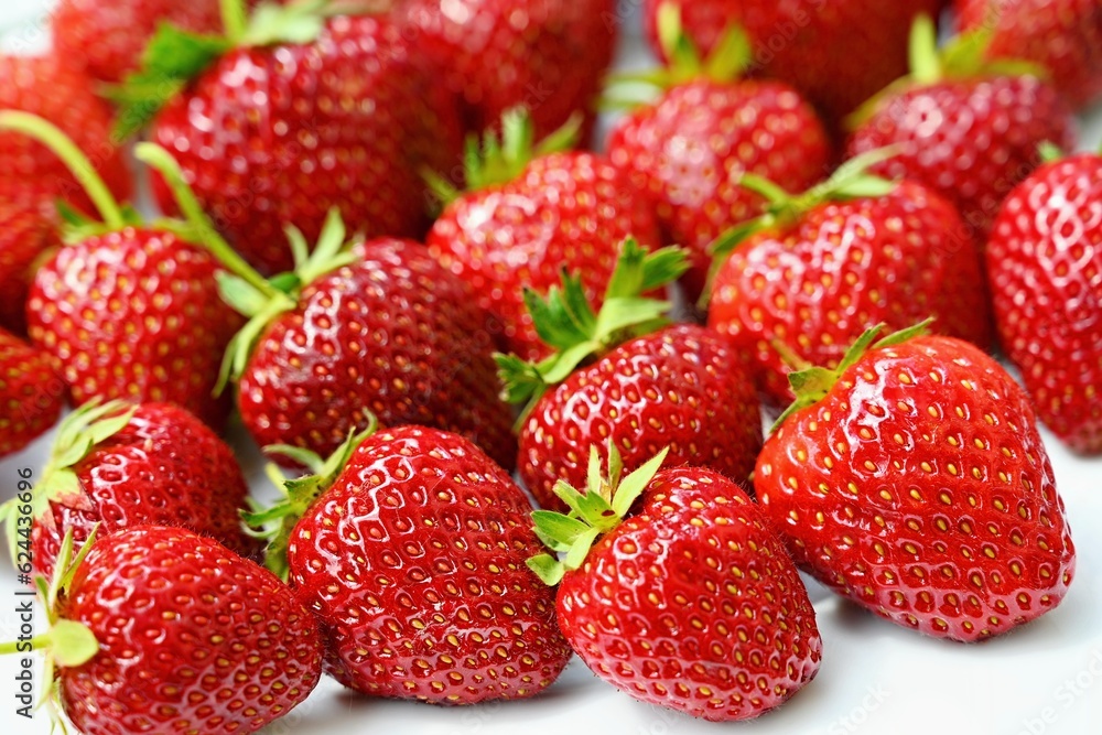Strawberries. Healthy fresh summer fruit. Background with food. Yoghurt with fresh fruit Strawberries. Healthy fresh summer fruit. Background with food. Yoghurt with fresh fruit