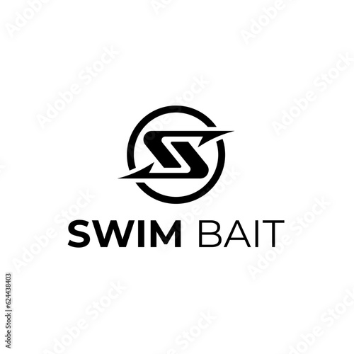 LETTER S FOR FISH BAIT LOGO