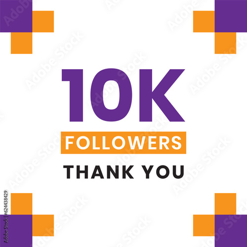 10k followers thank you Greeting card design thank you, followers, 10k followers design