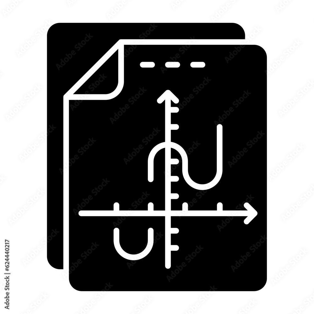 Math Graph Glyph Icon Math Graph Glyph Icon