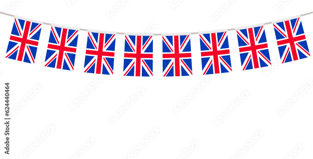 Obraz premium British bunting jack union jubilee uk royal england vector background.