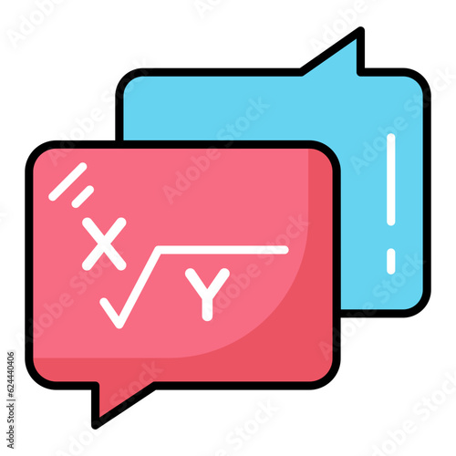 Math Quiz Line Color Icon