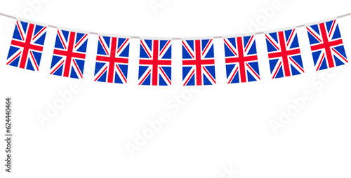 British bunting jack union jubilee uk royal england vector background.