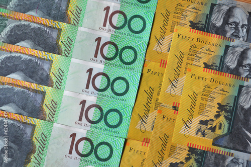 Australian currency, fifty and one hundred dollars banknotes