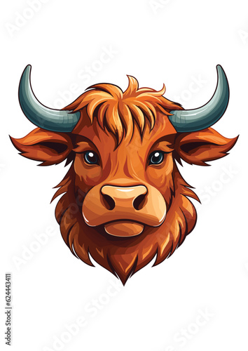 vector bull illustration,bull illustration,cartoon bull sticker,farm animal vector illustrations,editable eps file,ready to print,suitable for t-shirt printing