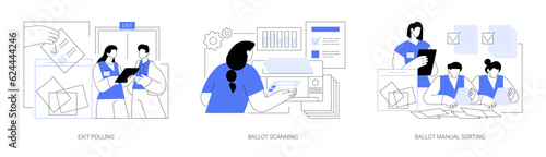Democratic elections abstract concept vector illustrations.