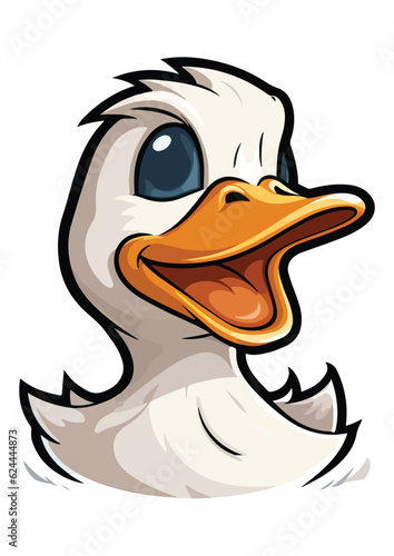 cute white duck vector,duck print,duck sticker,animal prints,eps file,editable,ready to print