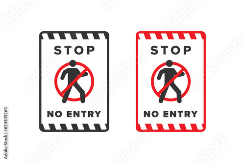 No entry icon sign vector design red color