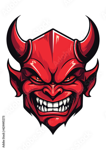 red devil vector artwork,exorcism,hell print,editable,ready to print,horror vector