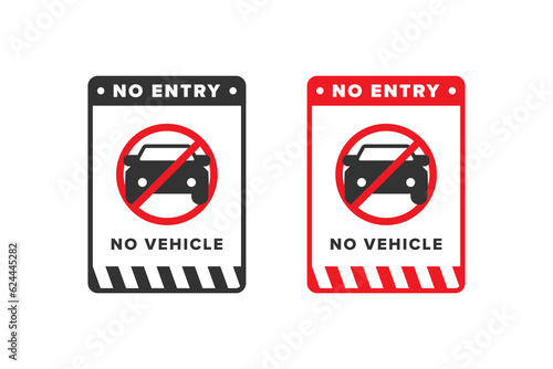 No vehicle icon vector
