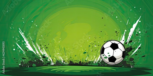 Soccer Goal Background - This vibrant vector illustration showcases a dynamic green background representing a soccer goal. Football Soccer Generative Ai Digital Illustration