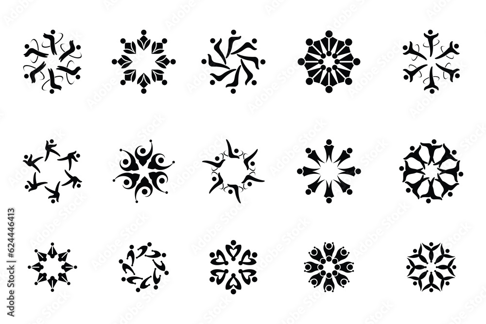 Community logo vector with modern and creative concept