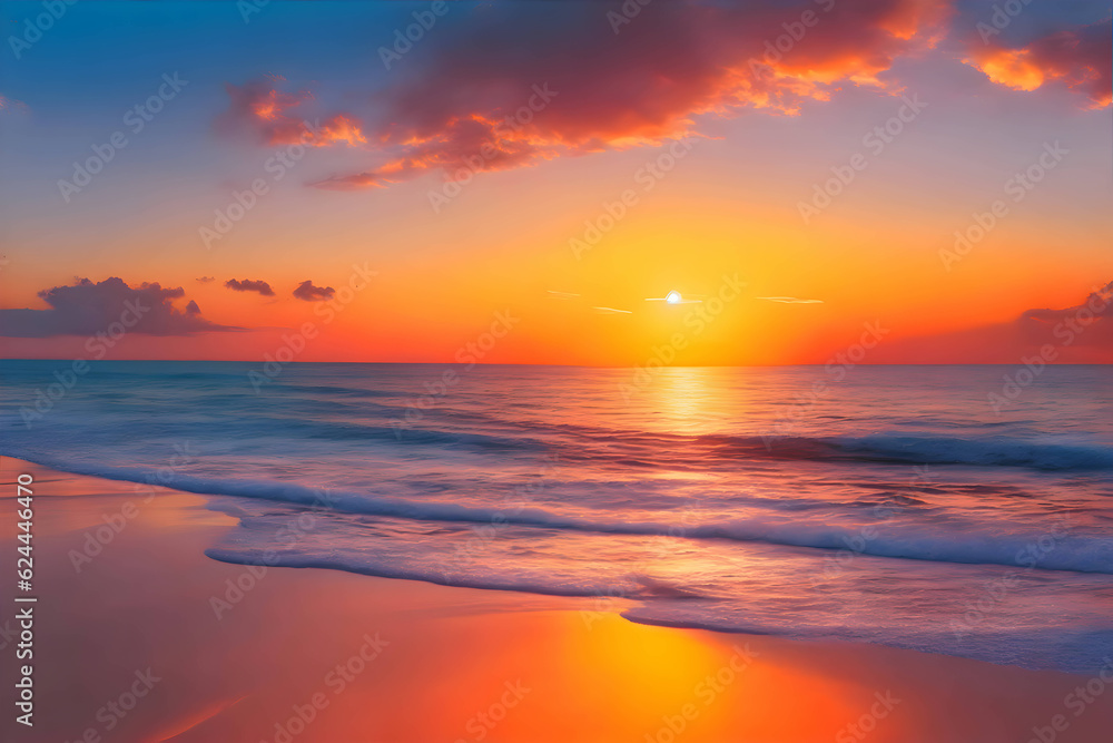 sunset over the sea, summer vibe