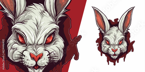 Haunting Rabbit Logo Design: Scary Zombie Concept for Sport & Esport Team Identity