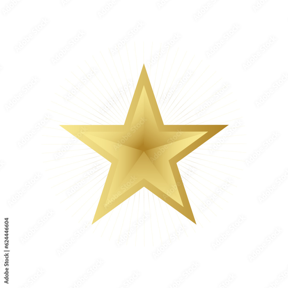 sparkling gold star vector image sparkling gold star vector image