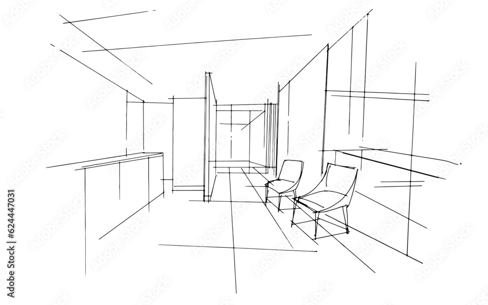 line drawing of office seats,a line drawing Using interior architecture, assembling graphics, working in architecture, and interior design, among other things.,house interior or interior design