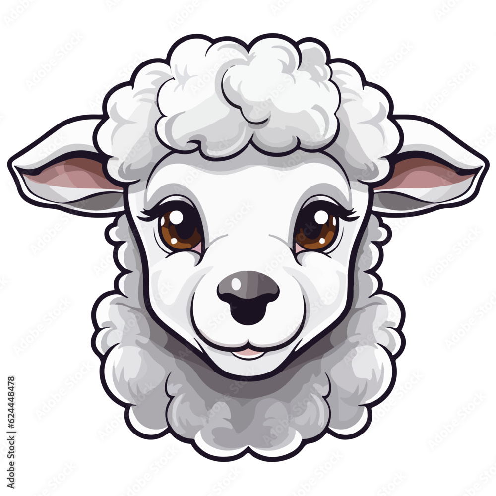 cute lamb print,lamb sticker,vector lamb eps file,editable,ready to print,lamb illustration,white background cute lamb print,lamb sticker,vector lamb eps file,editable,ready to print,lamb illustration,white background