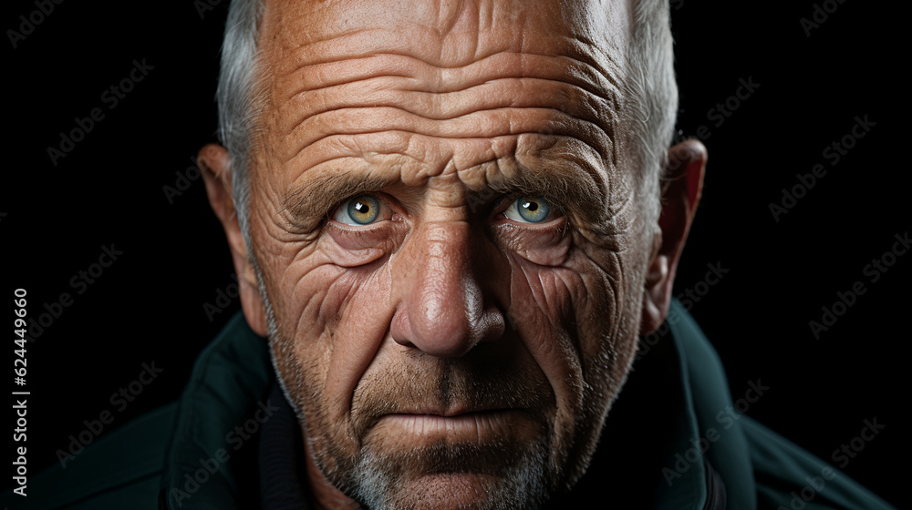 Portrait of a senior person. Generative AI Portrait of a senior person. Generative AI