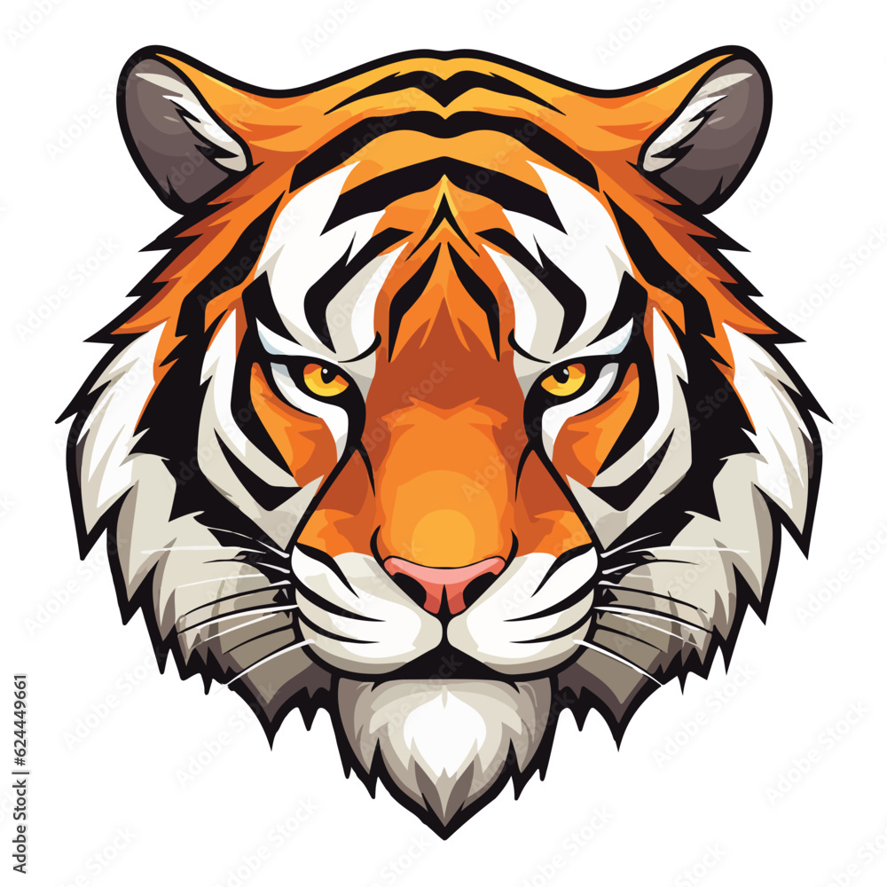 tiger face vector,sync tiger eps file,for cricut,tiger cartoon character print,editable,
