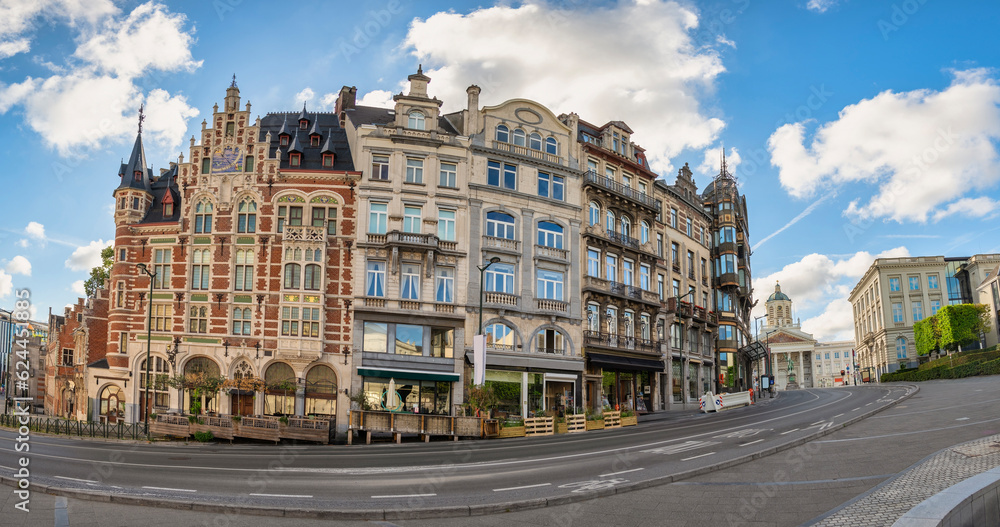 Brussels Belgium, panorama city skyline at Coudenberg Street