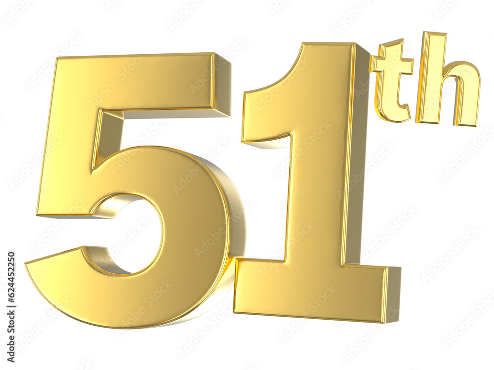 Number Gold 3D Render Number Gold 3D Render