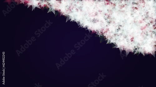 Vector Magical Glowing Background with Silver and Purple Falling Stars on Black. Christmass and New Year Poster. Glittery Confetti Frame. Sparkle Star Night Banner Design.