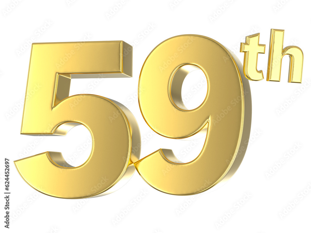 Number Gold 3D Render Number Gold 3D Render