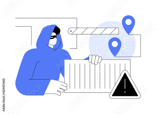 Smuggling abstract concept vector illustration.