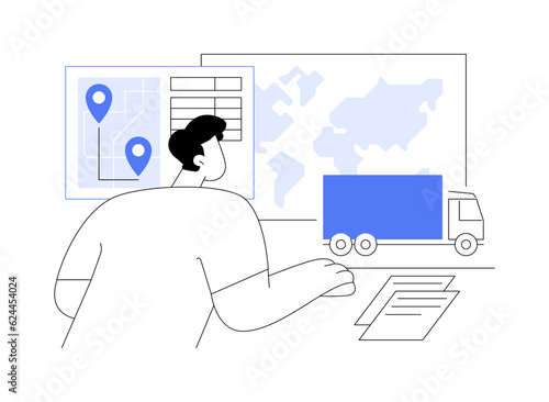 Logistics planning abstract concept vector illustration.