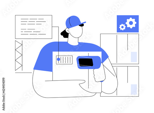 Receiving inventory abstract concept vector illustration.