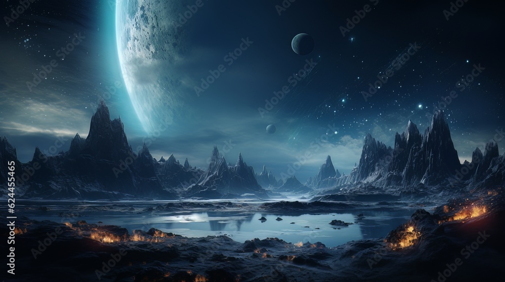 Space. Orion Nebula, black holes, explosion of planets and sun. Stars, universe, flashes of light. Flying planets in space.AI generation. Space. Orion Nebula, black holes, explosion of planets and sun. Stars, universe, flashes of light. Flying planets in space.AI generation.