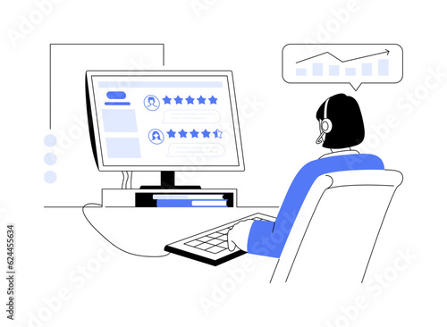 Customer feedback abstract concept vector illustration.