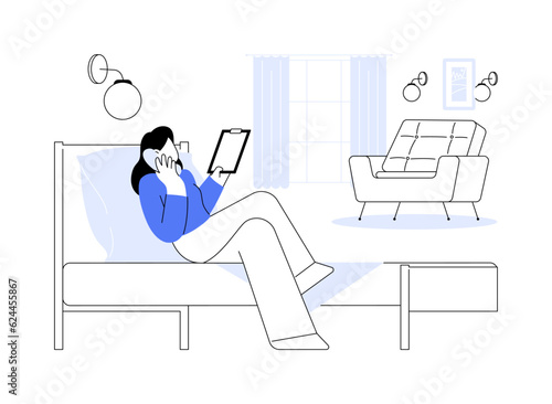 Ordering room service abstract concept vector illustration.