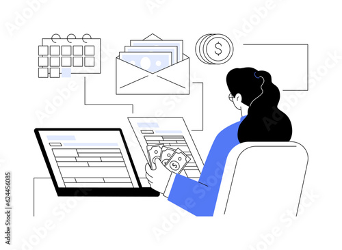 Payroll abstract concept vector illustration.