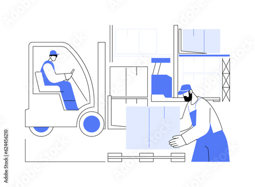 Distribution center abstract concept vector illustration.