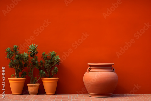 pots by the wall