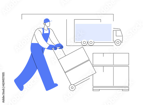 Ship orders to customers abstract concept vector illustration.