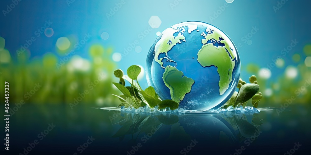 Globe with Emphasis on Environmental Protection