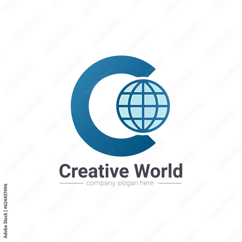 Creative World Logo Design Vector Template. C Letter Globe Icon Design. Web Tech Logo Design. C News Logo Element. Creative World Logo Design Vector Template. C Letter Globe Icon Design. Web Tech Logo Design. C News Logo Element.