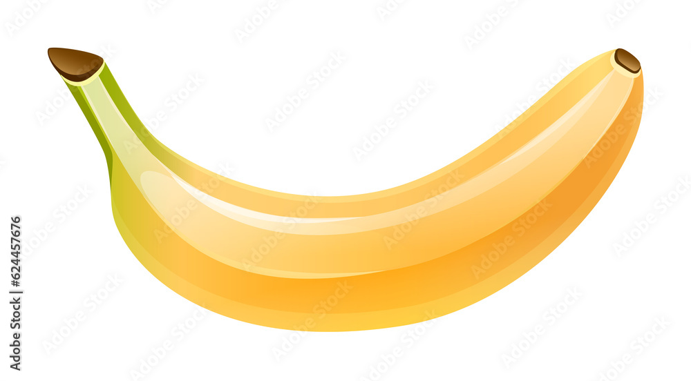 Set of isolated banana fruits. Isolated on white background. PNG Illustration