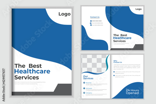 Medical Bi-Fold Brochure Design Template For Your Business