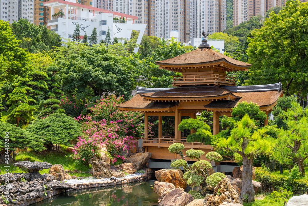 Traditional Chinese garden in Nan Lian Garden, Chi Lin Nunnery, Hong Kong