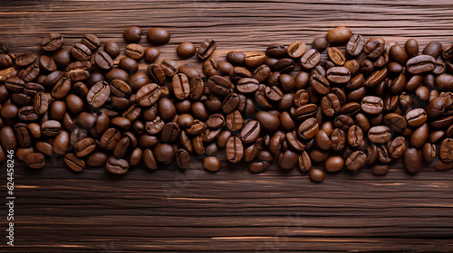 International Coffee Day - Close-Up of Coffee Beans on Wooden Table © Supermint