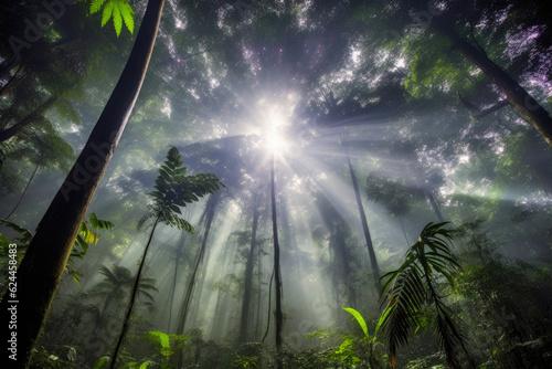Heavenly Rainforest. Generative AI